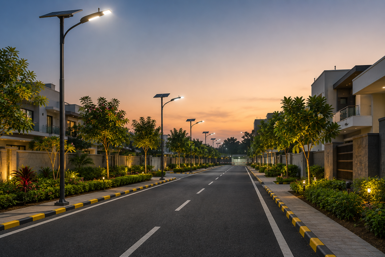 Wide Blacktop Internal Roads